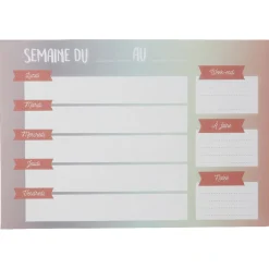 Semainier magnétique avec 4 feutres effaçables*Gifi Discount