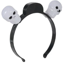 Serre tête noir 2 crânes lumineux blanc*Gifi Outlet
