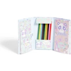 Gifi Jeux Créatifs<Set de 2 livres de coloriage avec 8 crayons de couleur