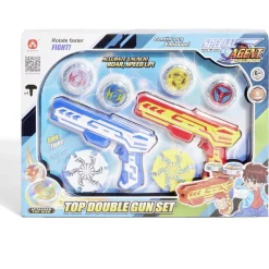 Gifi Jeux D'Imagination Et D'Imitation<Set de 2 pistolets et 4 toupies avec arène