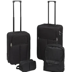 Online Gifi Set de voyage valises/sac/vanity 4 pièces noires