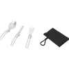 Set nomade couverts inox avec pochette 4 pièces*Gifi
