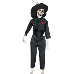 Squelette à suspendre Halloween tenue noire*Gifi Hot