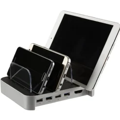 Station de charge USB Homday noir et gris*Gifi Online