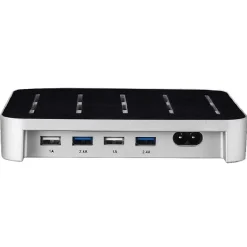 Station de charge USB Homday noir et gris*Gifi Online