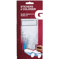 Gifi Stickers à colorier + 3 feutres