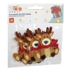 Gifi Stickers de Noël renne en feutrine x6