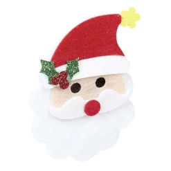 Gifi Stickers Père Noël rouge et blanc en feutrine x3