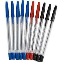 Stylo bille bleu noir rouge x10*Gifi New
