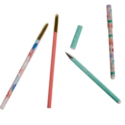 Stylo bille x2 et crayon à papier x2 motif floral*Gifi Hot