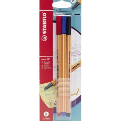 Stylo POINT 88 Stabilo x3 plastique*Gifi New