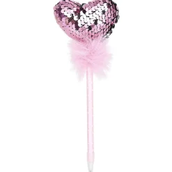 Stylo pompon et coeur sequin H22cm*Gifi