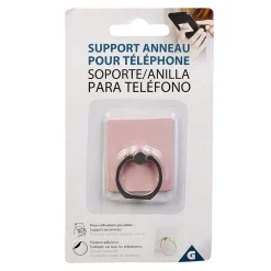 Support anneau bague pour téléphone en plastique rose ou blanc*Gifi Discount