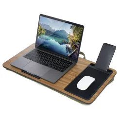 Support nomade pour ordinateur portable marron foncé L57xl30xH7,5cm*Gifi Clearance