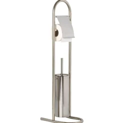 Gifi Support papier WC avec brosse gris