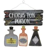 Suspension bois déco Halloween Choisis ton poison*Gifi Clearance