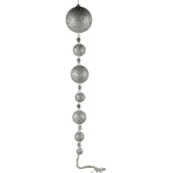 Gifi Suspension 7 boules de Noel argentée