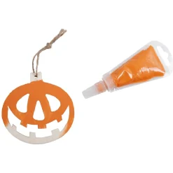 Gifi Suspension citrouille à décorer + pâte à modeler orange