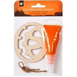 Gifi Suspension citrouille à décorer + pâte à modeler orange
