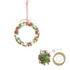 Gifi Suspension Couronne de Noël Set créatif pompon rouge et vert