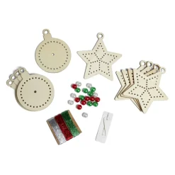 Gifi Suspension de Noël en bois à broder x10