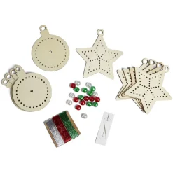 Gifi Suspension de Noël en bois à broder x10