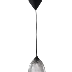 Gifi Suspension en verre strié gris