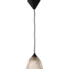 Gifi Suspension en verre strié taupe