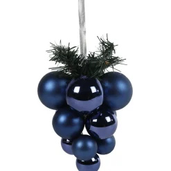 Gifi Suspension grappe boule de Noël bleue