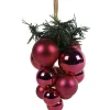 Gifi Suspension grappe boule de Noël rose