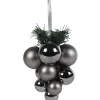 Gifi Suspension grappe boule de Noël grise