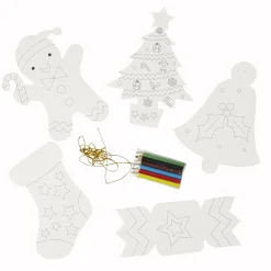Gifi Suspension Noël à colorier x5