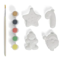 Gifi Suspension Noël x4 peinture sur plâtre