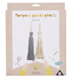 Gifi Suspension 2 pompons en macramé à fabriquer