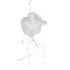 Gifi Suspension étoile Noël blanche à plumes