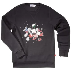 New Gifi Sweat de Noël femme Disney Mickey et Minnie amoureux noir et rouge