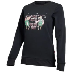 Outlet Gifi Sweat de Noël femme Ugly sweater Christmas Party noir