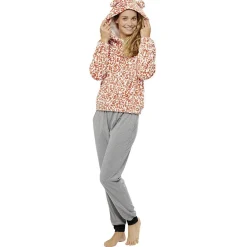 Hot Gifi Sweat pyjama léopard pour adulte Taille S/M ou L