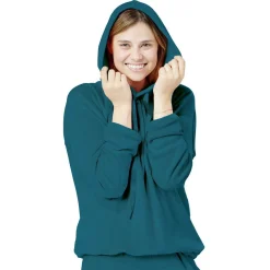 Hot Gifi Sweat velours uni bleu Taille L