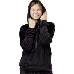 Hot Gifi Sweat velours uni noir Taille M