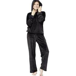Hot Gifi Sweat velours uni noir Taille M