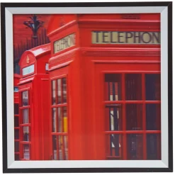 Gifi Tableau déco 3D motif London cabine téléphonique rouge