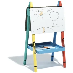 Gifi Tableau double face enfant multicolore design crayons