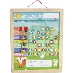 Gifi Tableau organisation enfant activités responsabilités en bois