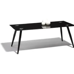 Gifi Table basse Gaby verre trempé noir h. 50 cm