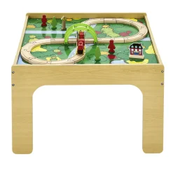 Gifi Jeux D'Imagination Et D'Imitation<Table d'activité 2en1 circuit avec train et construction brique bois