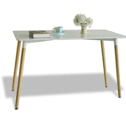 Gifi Table repas Bergen blanc 6 couverts