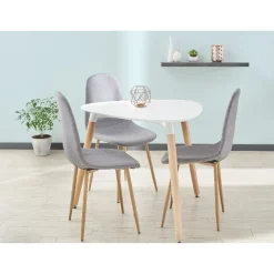 Gifi Table scandinave pieds bois naturel