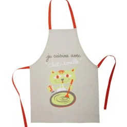 Gifi Tablier toque et manique enfant Chat touille