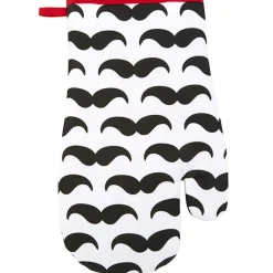 Gifi Tablier torchon et gant de cuisine design moustaches
